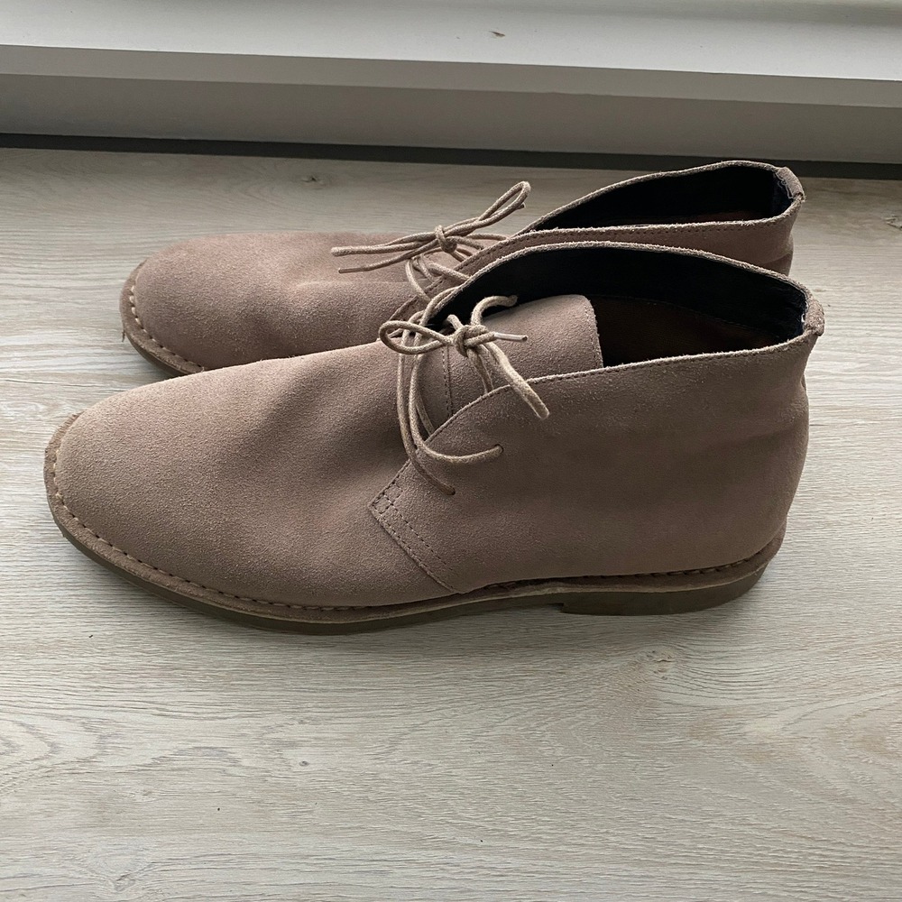 J Crew Suede Desert Chukka Boots Mens 11.5 Taupe AA089